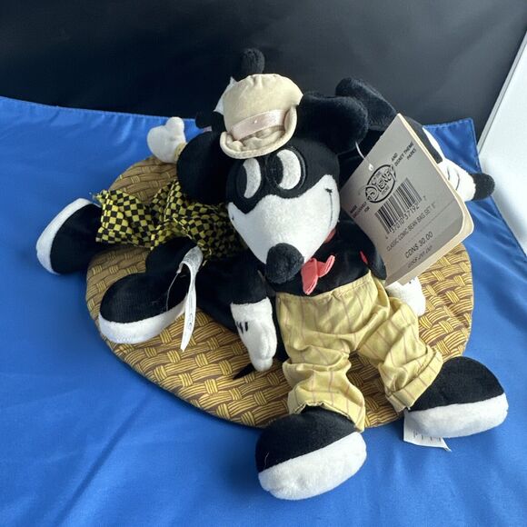 DISNEY Mickey Mouse Classic Comic Set 3 Bean Bag Plush In Hat With Tags 8" - Picture 2 of 7